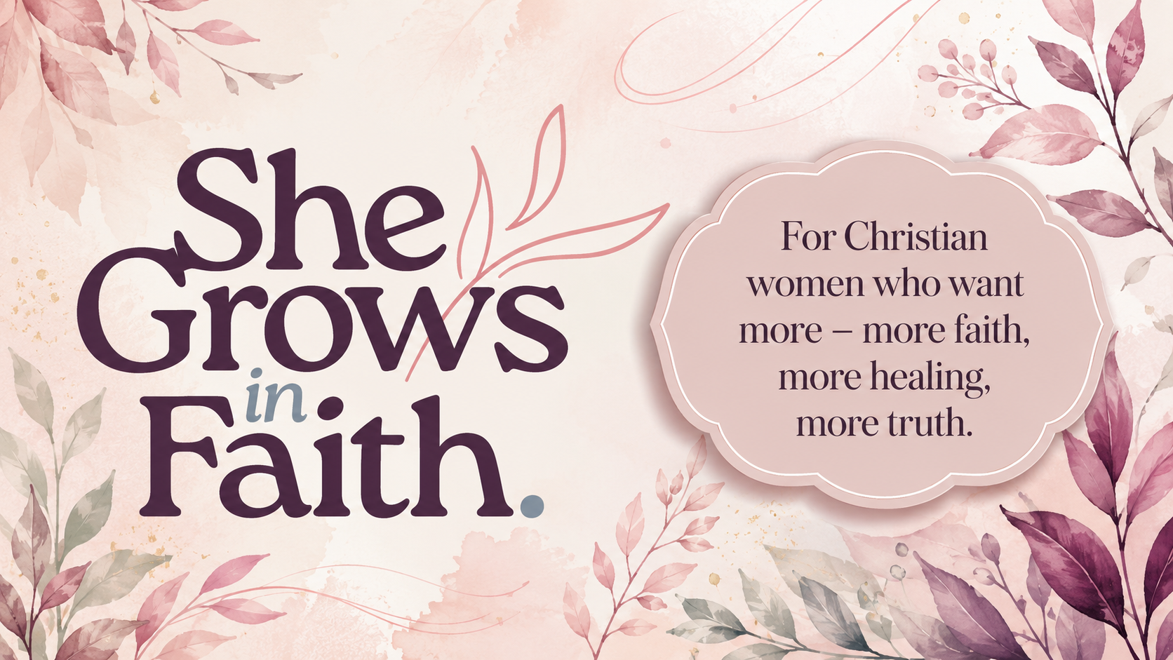 She Grows in Faith community cover